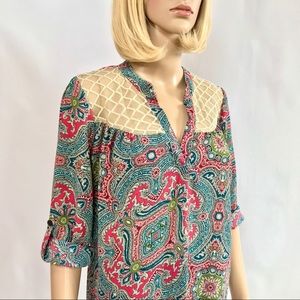 ⭐️ NWOT BKE Uniquely Designed Vibrant Blouse